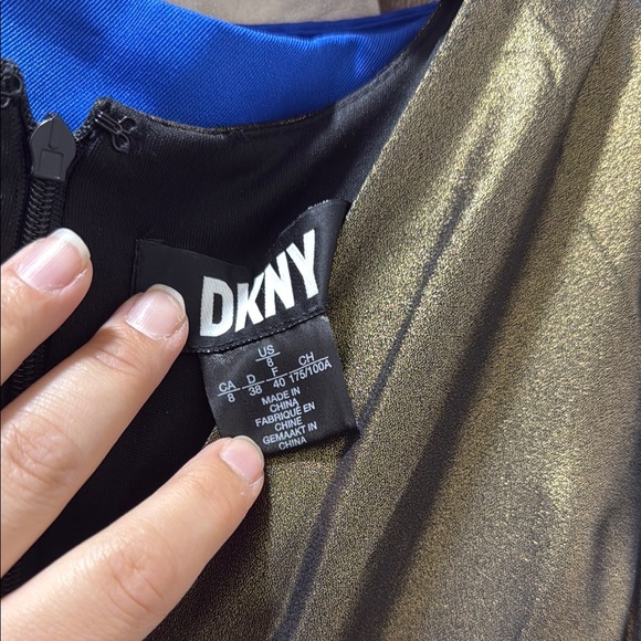 Dkny Gold Maxi Wrap Skirt with Ruffled High-Low Hem - Picture 4 of 6